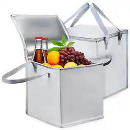 Walmart 2 Pcs Insulation Bags Insulated Cooler Food Large Zipper Tote Reusable Freezer Shopping offer