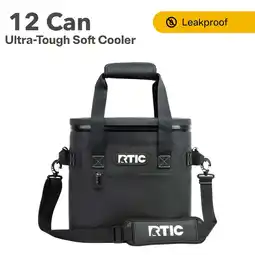 Walmart RTIC 12 Can Ultra-Tough Soft Cooler, Leakproof Ice Chest Cooler with Waterproof Zipper, Black offer