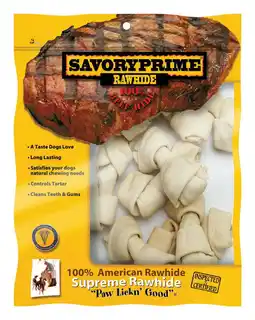 Walmart Savory Prime Knotted 4 In. to 5 In. Rawhide Bone (10-Pack) offer