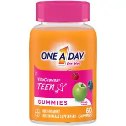 Walmart One A Day Teen for Her Multivitamin Gummies, 60 Count offer
