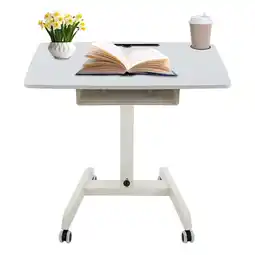 Walmart Adjustable Laptop Sofa Desk Rolling Height Angle Overbed Food Tray Table Stand offer