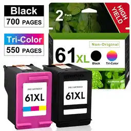 Walmart 61XL Ink Compatible for HP 61 XL Ink Cartridges Comb Pack for 5530 4500 Printer (Black Tri-Color) offer
