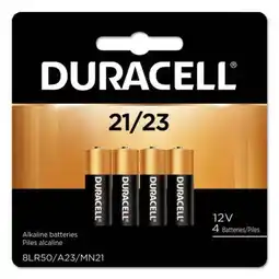 Walmart 4 Pack Duracell A23 21/23 Batteries 12V 23A, A23BP, GP23, MN21, 23GA, 23AE offer