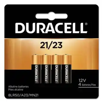 Walmart 4 Pack Duracell A23 21/23 Batteries 12V 23A, A23BP, GP23, MN21, 23GA, 23AE offer