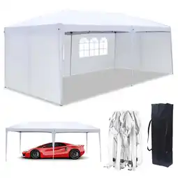 Walmart UBesGoo Easy Pop Up Canopy Party Tent, 10 x 20-Feet, White with 4 Removable Sidewalls offer