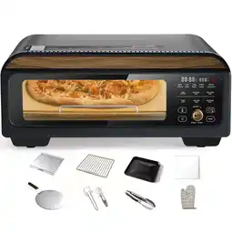 Walmart TLSOL 1800W Electric Pizza Oven & Grill, Black - Digital Temp Control, Portable for Indoor Use offer
