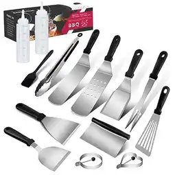 Walmart kibhous Griddle Accessories Kit, 14Pcs Stainless Steel Barbecue Griddle Tool Set offer