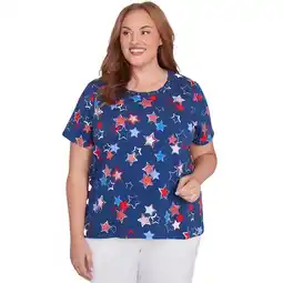 Walmart Alfred Dunner Womens Plus-Size Star Studded Tee offer