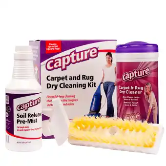 Walmart Capture Carpet Dry Cleaning Kit with Powder, Pre-Mist & Brush, Fresh, 1 Pound offer