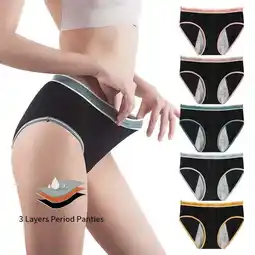 Walmart Sunm Boutique Women's Hipster Period Panties Postpartum Teens Menstrual Underwear 5-Pack offer
