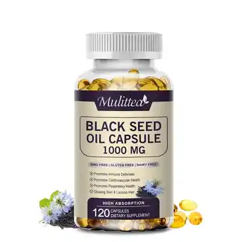 Walmart Black Seed Oil Supplement, Cold Pressed Black Cumin Seed Oil, 120 Capsules offer