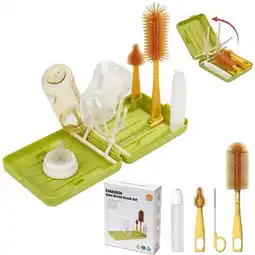 Walmart Byseng Baby Travel Essential 6-Piece Bottle Cleaner Kit, Baby Bottle Brush Set, Green offer