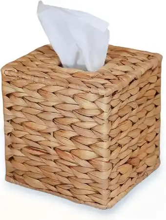 Walmart Water Hyacinth Tissue Cover, Wicker Tissue Box Cover (5.7 x 5.7 x 5.9,Square) offer