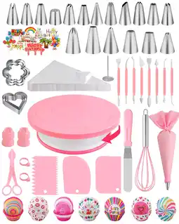 Walmart Gsyhtq Cake Decorating Kit with Stainless Steel Piping Bags and Tips Set 285 Piece offer