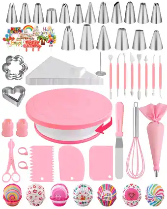 Walmart Gsyhtq Cake Decorating Kit with Stainless Steel Piping Bags and Tips Set 285 Piece offer