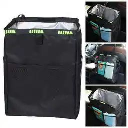 Walmart Car Trash Bag Litter Can Garbage Bin Seat Organizer Storage Box Waterproof for Van Truck Universal offer