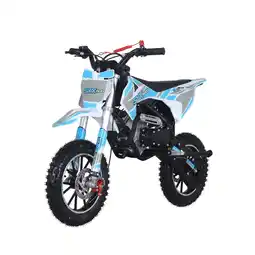 Walmart SYX MOTO VK 58cc 4 Stroke Pull Start Mini Dirt Bike, Real Motorcycle Engine, Blue/White offer