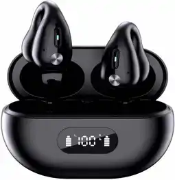 Walmart Elleryy Casual Listening Ear-Clip Bluetooth Bone Conduction Earbuds, Black offer