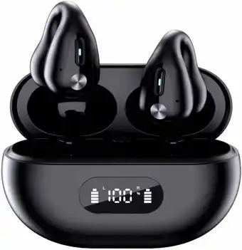 Walmart Elleryy Casual Listening Ear-Clip Bluetooth Bone Conduction Earbuds, Black offer