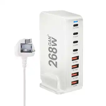 Walmart BQLQBQLQ 268W Desktop GaN Charger 8 port USB Type C PD Charger Fast Charge offer