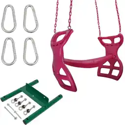Walmart Swing Set Stuff Inc. Glider with Coated Chain Kit (Pink) and SSS Logo Sticker offer