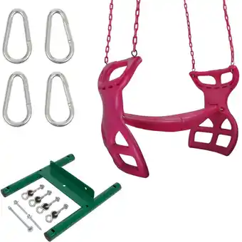 Walmart Swing Set Stuff Inc. Glider with Coated Chain Kit (Pink) and SSS Logo Sticker offer