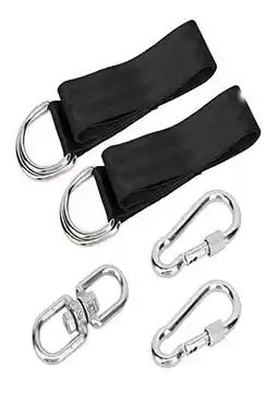 Walmart SereneLife Hanging Swing Tree Mount Kit - Universal Mounting for Rope Swing Seats (Black) offer