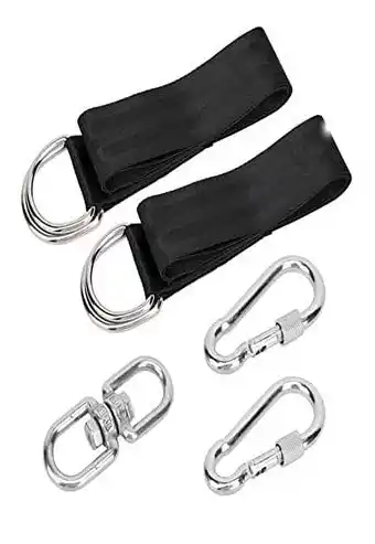 Walmart SereneLife Hanging Swing Tree Mount Kit - Universal Mounting for Rope Swing Seats (Black) offer