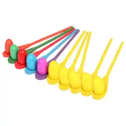 Walmart WORGEOUS 10 Sets Wooden Egg and Spoon Toss Young Game Child Parent-child offer