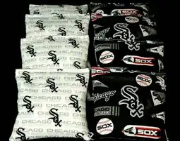 Walmart BackYardGamesUSA Cornhole Bean Bags Regulation Black & White Baseball offer