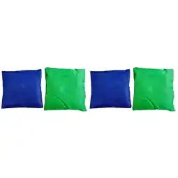 Walmart 4 pcs Heavy Duty Bean Bag Waterproof Game Beanbags for Kids Playing (Blue & Green) offer