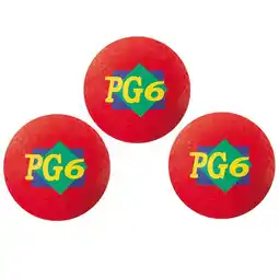 Walmart Martin Sports Playground Ball, 6-Inch, Red, Pack of 3 offer