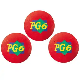 Walmart Martin Sports Playground Ball, 6-Inch, Red, Pack of 3 offer