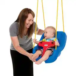 Walmart Little Tikes 2-in-1 Snug 'n Secure Swing for Kids, Blue offer
