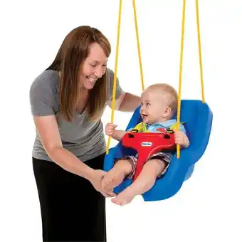 Walmart Little Tikes 2-in-1 Snug 'n Secure Swing for Kids, Blue offer