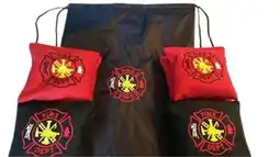 Walmart Fire Fighter Corn hole Bags with Carrying Case offer