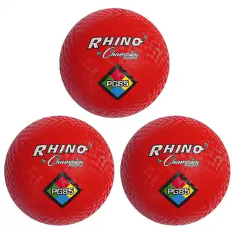 Walmart Champion Playground Ball 8.5 Red Pack of 3 (CHSPG85RD-3) offer