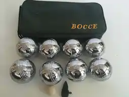 Walmart 73mm Metal Bocce/Petanque Set with 8 Silver Balls and Green Bag - Single offer