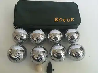Walmart 73mm Metal Bocce/Petanque Set with 8 Silver Balls and Green Bag - Single offer
