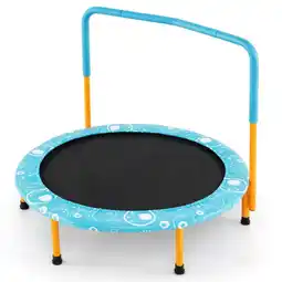 Walmart GVN Trampolines,36 Inch Kids Trampoline Mini Rebounder with Full Covered Handrail-Orange offer