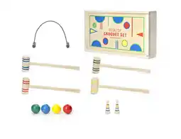 Walmart Kikkerland Desktop Croquet Game in Wooden Box offer