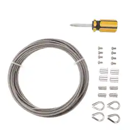 Walmart MLINS Fixed Double Pulleys Galvanized Steel Wire Rope Kit Trellis offer