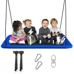Walmart Spaco 60 Inches Platform Tree Swing Outdoor with 2 Hanging Straps-Blue offer