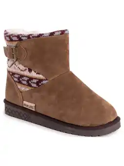 Walmart Muk Luks Women's Melly Knit Faux Fur Lined Bootie - Wide Width Available offer