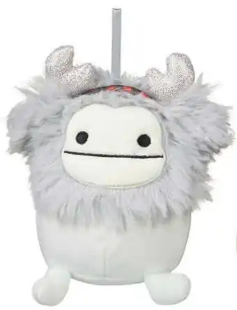 Walmart Squishmallows Official Evita the Bigfoot 4-Inch Ornament Plush offer