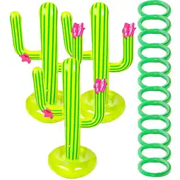 Walmart OUNONA 3 Sets Ring Tossing Game Cactus Playthings Float Baby Child offer