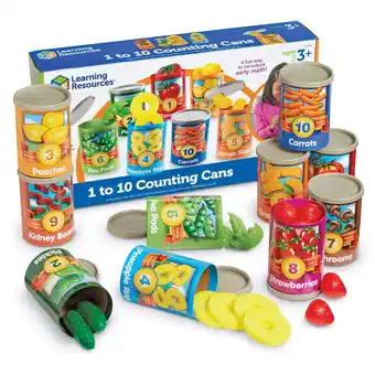 Walmart Learning Resources 1 to 10 Counting Cans, With Covers and Play Food, 75 Pieces offer