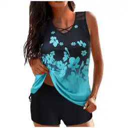 Walmart BUIgtTklOP Tankini Swimsuits for Women Plus Size Swimwear Tummy Control Two Piece Bathing Suits offer