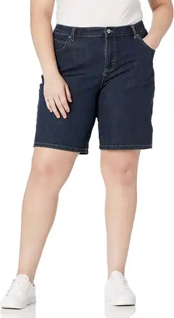 Walmart Lee Womens Plus Size Relaxed-Fit Bermuda Short 24 Plus Lagoon offer