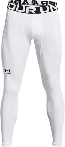 Walmart Under Armour Mens ColdGear Leggings White 100/Black XX-Large offer